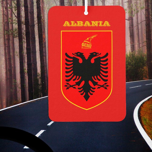 Albanian Flag Car Air Freshener, Albania Car Air Freshener (Creator Uploaded)