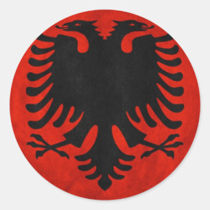 Albanian Flag Classic Round Sticker