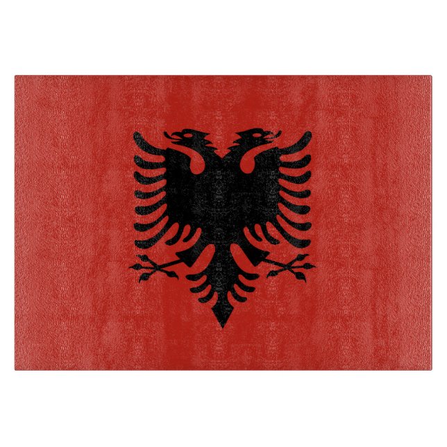 Albanian flag cutting board (Front)