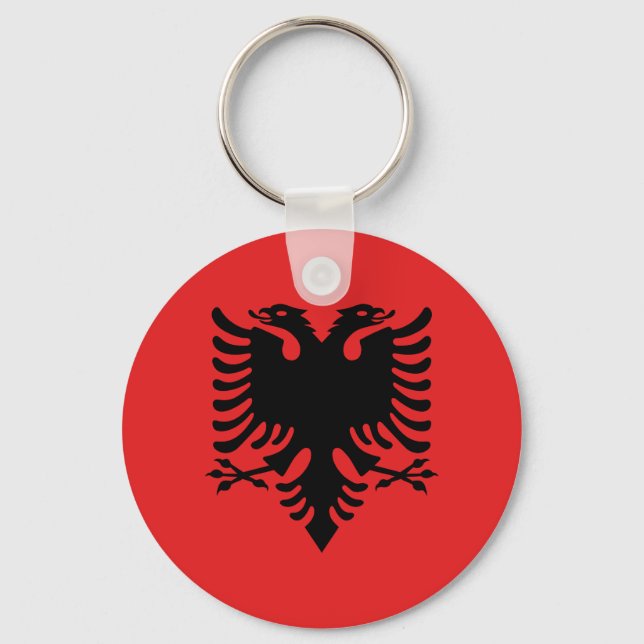 Albanian Flag Key Ring (Front)