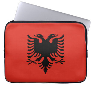 Albanian flag laptop sleeve