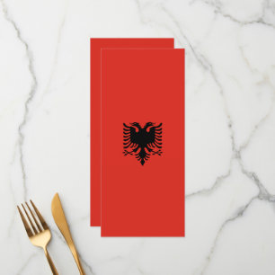 Albanian flag menu