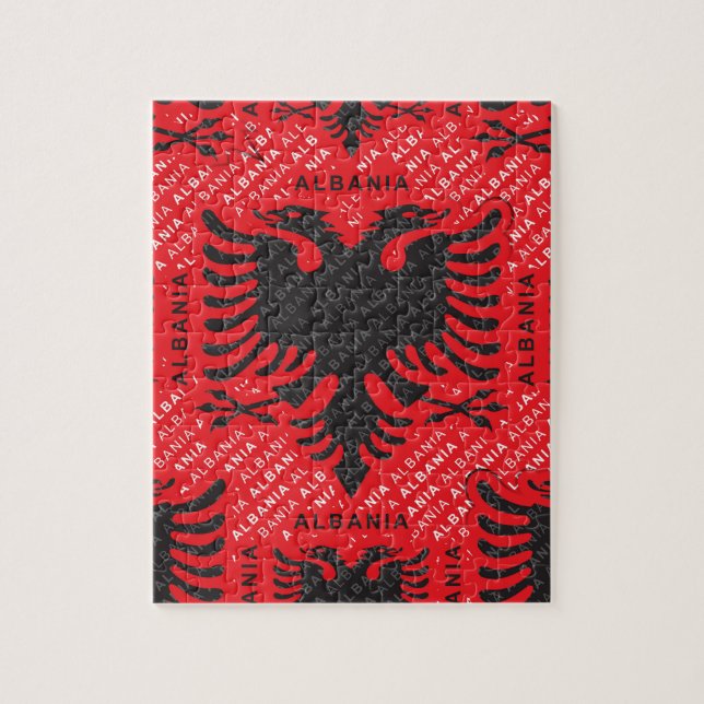 Albanian flag pattern 2 jigsaw puzzle (Vertical)