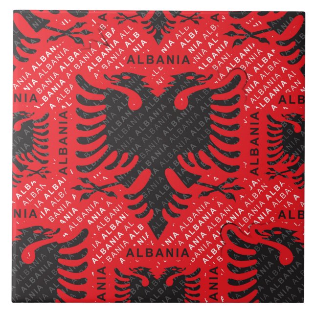 Albanian flag pattern 2 tile (Front)