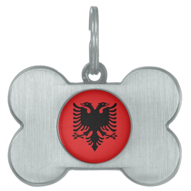 Albanian Flag Pet Tag (Front)