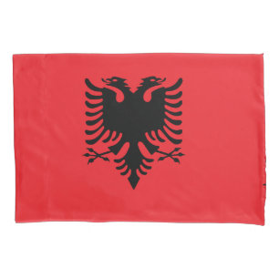 Albanian flag pillowcase