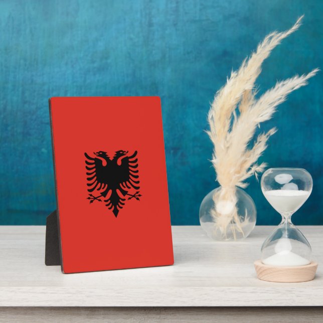 Albanian flag plaque (Side)