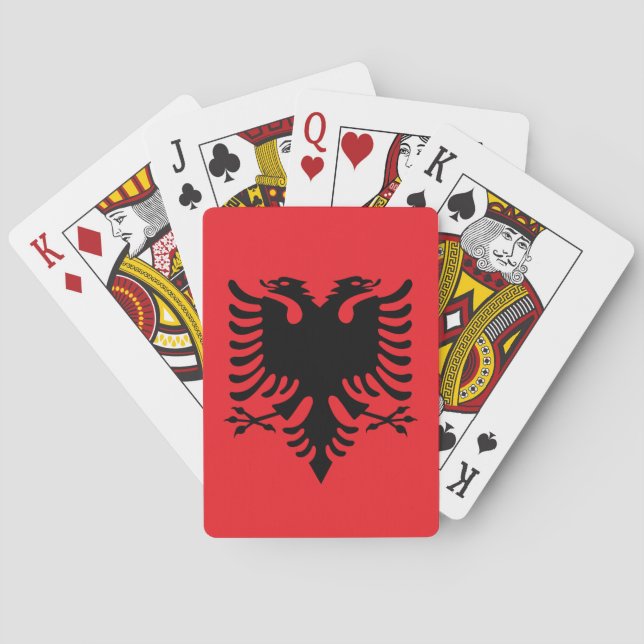 Albanian flag playing cards (Back)