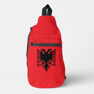 Albanian flag sling bag