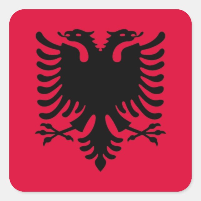 Albanian Flag Square Sticker (Front)