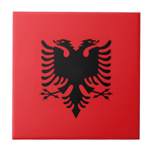 Albanian flag tile