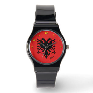 Albanian Flag watch, Albania fashion /sports Watch
