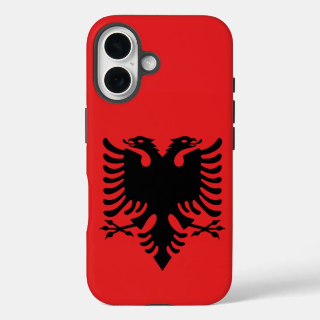 Albanian flag with two-headed eagle Case-Mate iPhone case (Back)