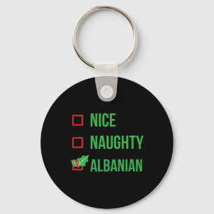 Albanian Funny Albania Pajama Christmas 1 Key Ring