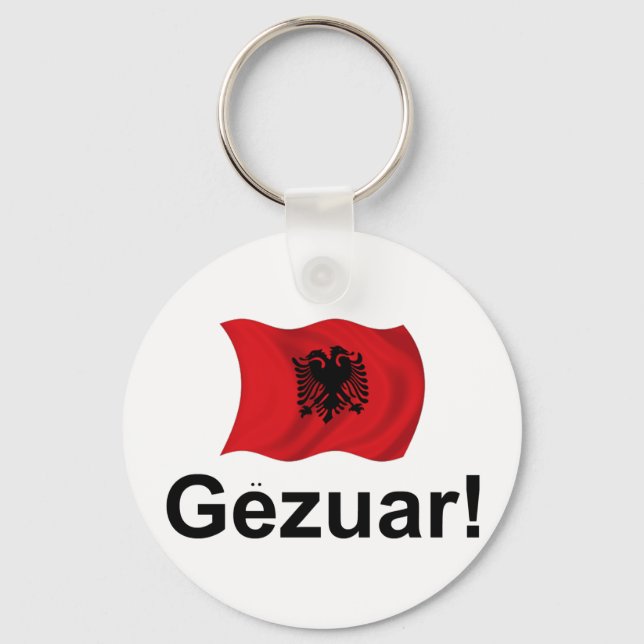 Albanian Gezuar! (Cheers) Key Ring (Front)