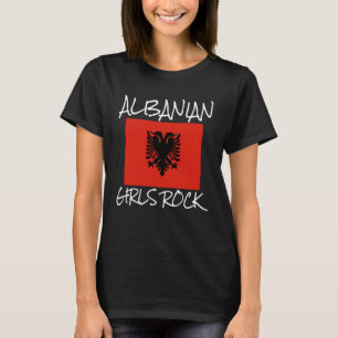 Albanian Girls Rock Proud To Be Albanian Eagle Alb T-Shirt
