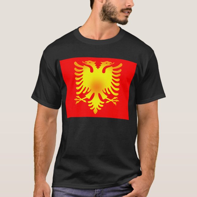 Albanian Golden Eagle Flag T-Shirt (Front)