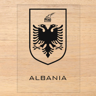 Albanian National Coat of Arms Heritage Ink Acrylic Invitations