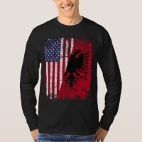 ALBANIAN ROOTS Red Eagle Half American ALBANIA FLA