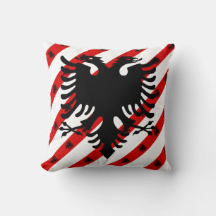 Albanian stripes flag cushion