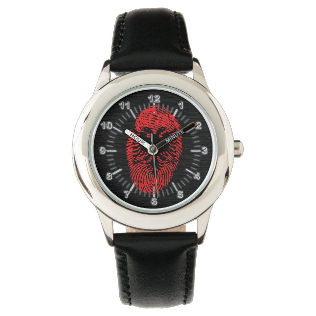 Albanian touch fingerprint flag watch (Front)