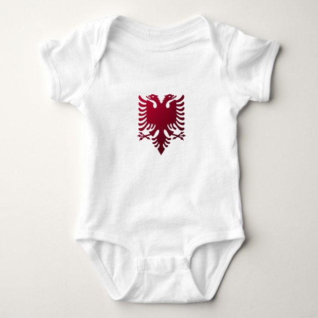 Albanian two-headed eagle baby bodysuit (Front)
