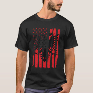 Albanian Usa Flag Kosovo Albanians T-Shirt