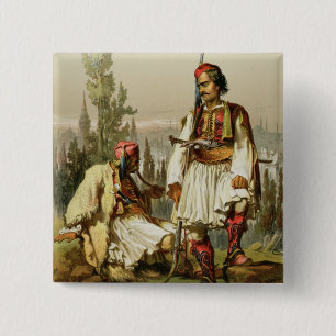 Albanians, mercenaries in the Ottoman army, pub. b 15 Cm Square Badge