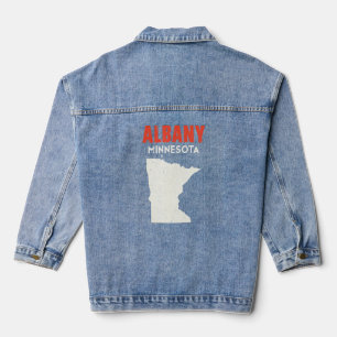 Albany Minnesota USA State America Travel Minnesot Denim Jacket