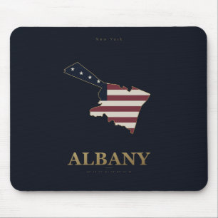 Albany New York American Silhouette Mouse Pad