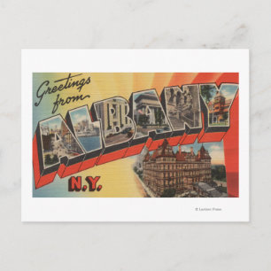 Albany, New York - Large Letter Scenes 2 Postcard