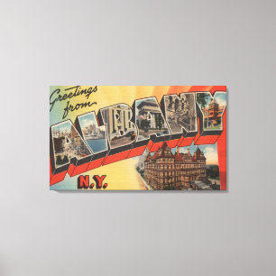 Albany, New York - Large Letter Scenes Canvas Print