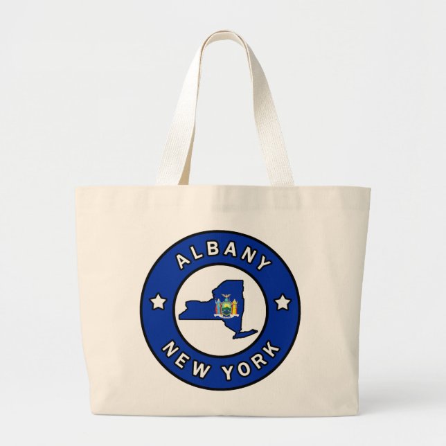 Albany New York Large Tote Bag (Front)