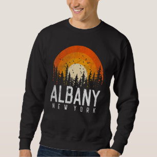 Albany New York NY Retro Vintage 70s 80s 90s Sweatshirt