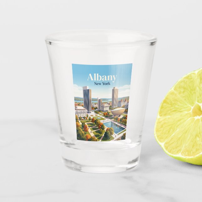 Albany, New York Shot Glass (Front)