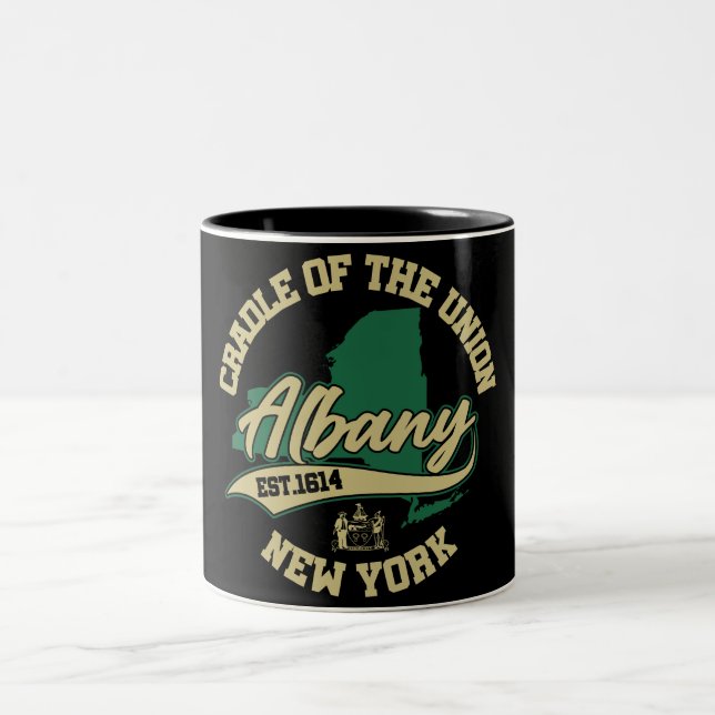 Albany,New York Two-Tone Coffee Mug (Center)
