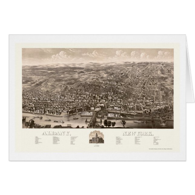 Albany, NY Panoramic Map - 1879 (Front Horizontal)