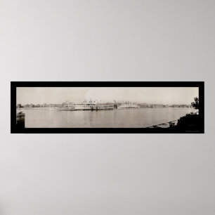 Albany NY Waterfront Photo 1909 Poster