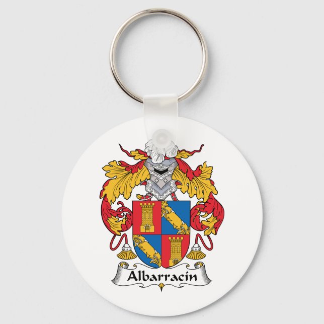 Albarracin Family Crest Key Ring (Front)