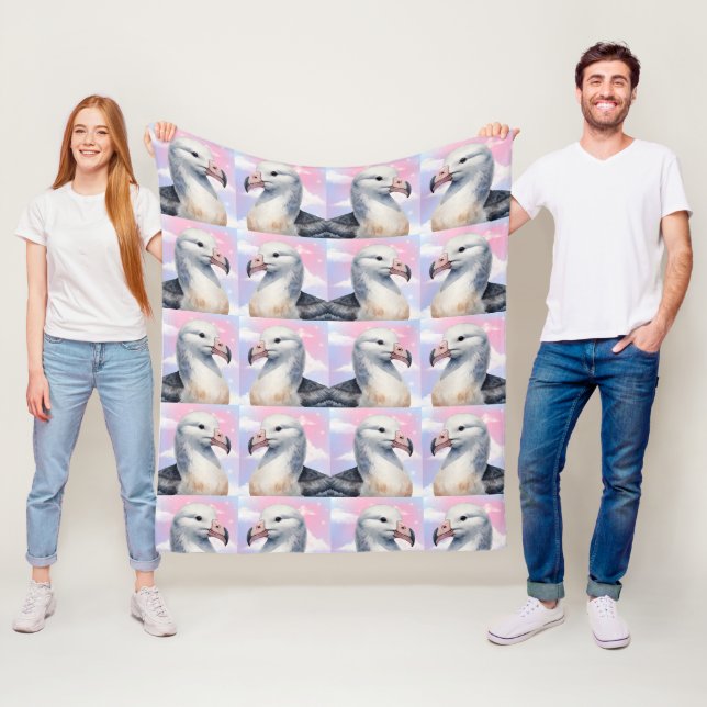 Albatross Dreamy Pattern Fleece Blanket (In Situ)