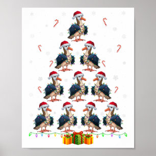 Albatross Santa Hat Xmas Lights Men Women Christma Poster