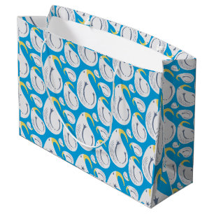 Albatross White, Blue, Yellow, Grey,  Large Gift Bag
