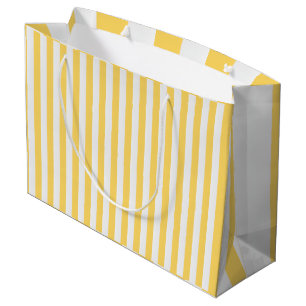 Albatross Yellow and White Striped Large Gift Bag