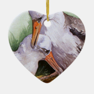 Albatrosses in Love Valentine Ornament