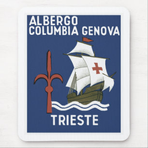 Albergo Columbia Genoa ~ Trieste Mouse Pad