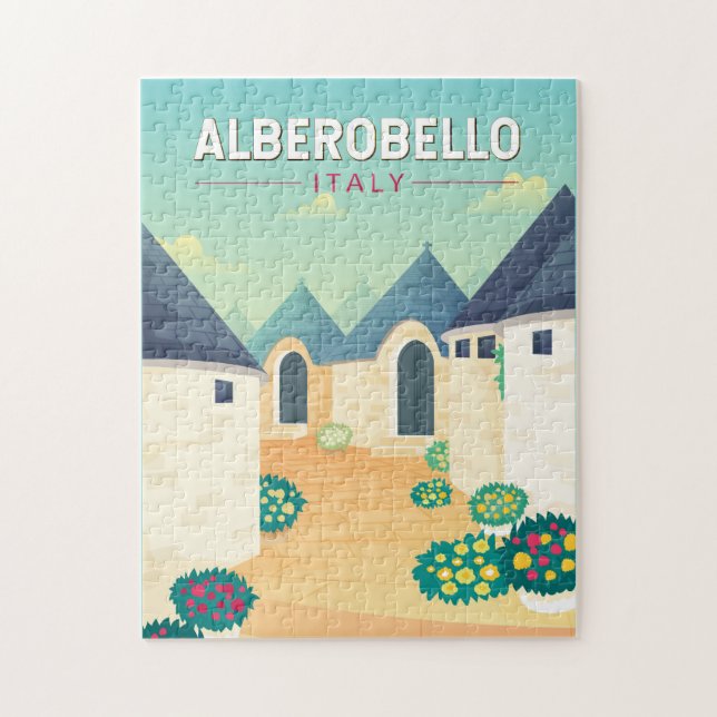 Alberobello Italy  Travel Art Vintage Jigsaw Puzzle (Vertical)