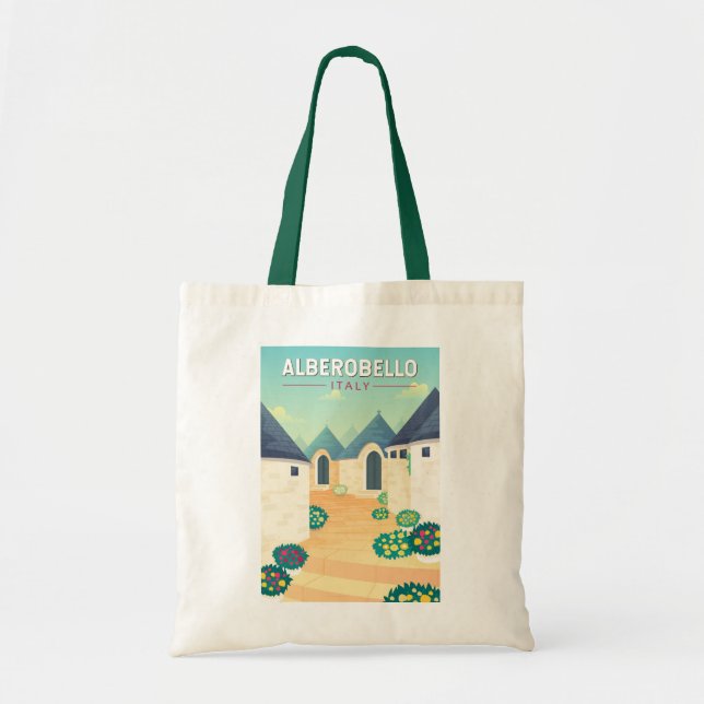 Alberobello Italy  Travel Art Vintage Tote Bag (Front)