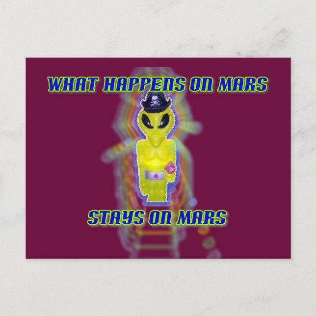 Albert Alien Tee Postcard (Front)