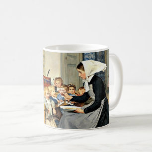Albert Anker - The Nursery (Creche) Coffee Mug