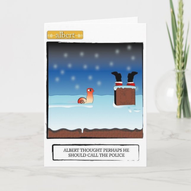 Albert at Christmas Holiday Card (Front)